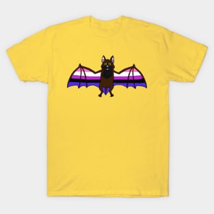 Genderfluid Pride Bat T-Shirt